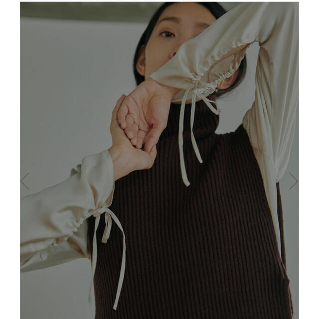 Ameri VINTAGE(アメリヴィンテージ)のAMERI ベストレイヤードシャツドレスワンピース レディースのトップス(ニット/セーター)の商品写真