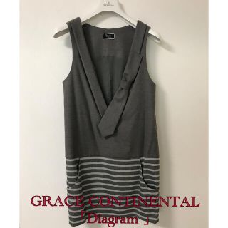 グレースコンチネンタル(GRACE CONTINENTAL)の美品　Diagram GRACE CONTINENTAL ボウタイ　ワンピース　(ミニワンピース)