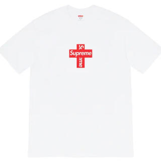 シュプリーム(Supreme)のsupreme cross box logo tee white (Tシャツ/カットソー(半袖/袖なし))