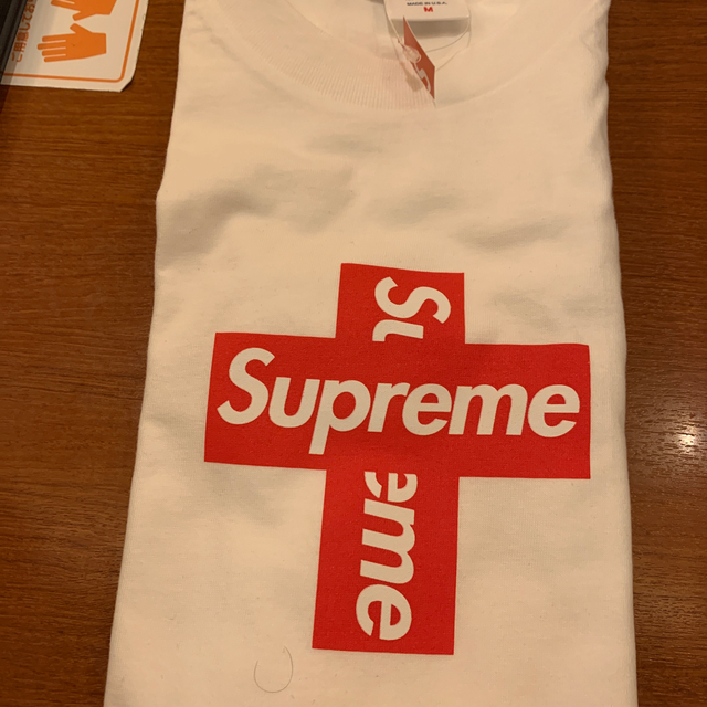 Tシャツ/カットソー(半袖/袖なし)Supreme Cross Box Logo Tee White Mサイズ