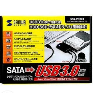 サンワサプライ　ＳＡＴＡ−ＵＳＢ３．０変換ケーブル　ＵＳＢＣＶＩＤＥ３(PC周辺機器)