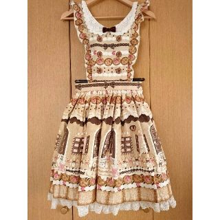 アンジェリックプリティー(Angelic Pretty)のSweet Cream Houseエプロン風スカート【アンプリ】(ひざ丈スカート)