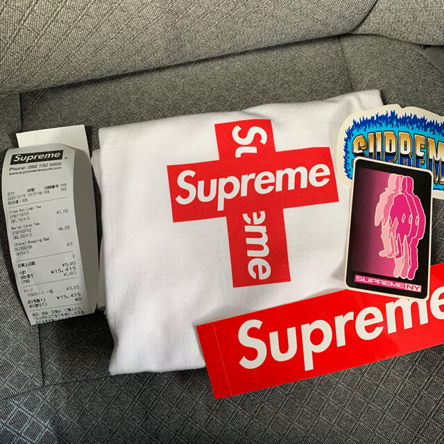 supreme cross box logo tee