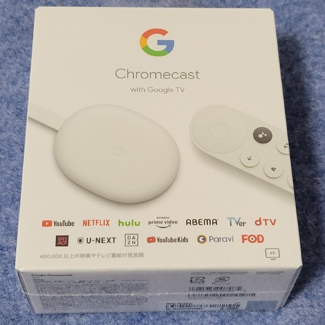 CHROME(クローム)の【新品未開封】Chromecast with Google TV ホワイト スマホ/家電/カメラのテレビ/映像機器(その他)の商品写真