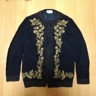 Grimoire - 80's Vintage ビーズ刺繍カーディガン の通販|ラクマ
