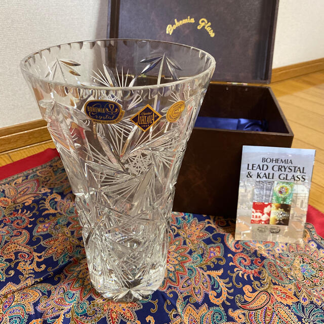 BOHEMIA Cristal(ボヘミア クリスタル)のボヘミアガラス　花瓶 インテリア/住まい/日用品のインテリア小物(花瓶)の商品写真