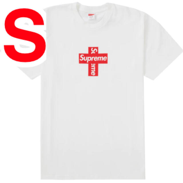 supreme Cross Box Logo Tee 白 S