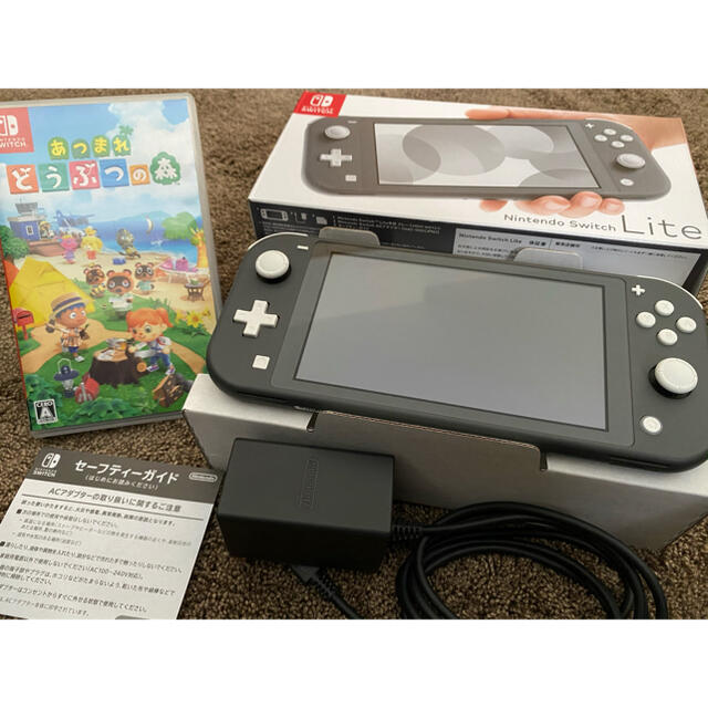 Nintendo Switch Liteグレー+あつまれどうぶつの森 - 携帯用ゲーム機本体 【セット】Nintendo Switch Lite グレー+あつ森