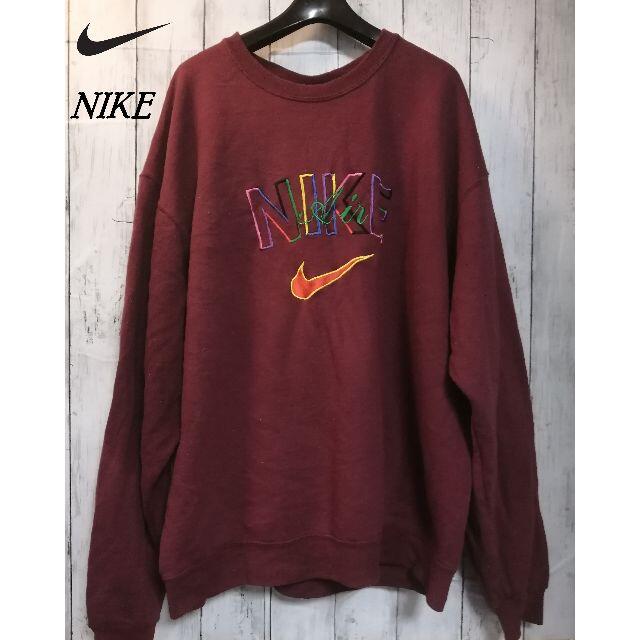 【年末値下】NIKE ナイキ エアーAirスウェットトレーナー刺繍ロゴ90s