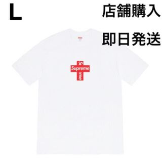 シュプリーム(Supreme)のSupreme cross box logo tee white L(Tシャツ/カットソー(半袖/袖なし))