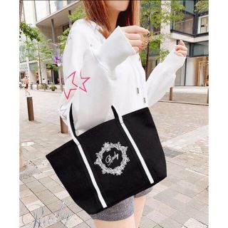 レディー(Rady)のレア⭐️新品♡ライントートバッグ♡ブラック♡レディー(トートバッグ)