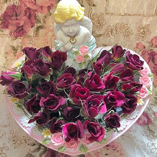 ミニ薔薇　ドライフラワー★20輪セット+おまけ2輪付き★花材　素材★ハーバリウム(ドライフラワー)