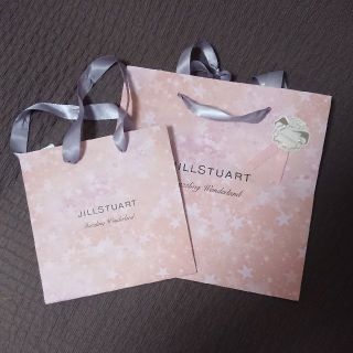 ジルスチュアート(JILLSTUART)のジルスチュアート クリスマス 限定ショッパー 大小各1(ショップ袋)