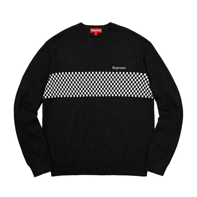 Supreme Checkered Panel Crewneck Sweater