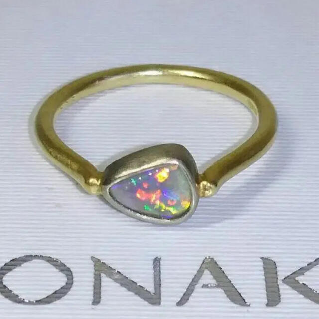 H.P.FRANCE(アッシュペーフランス)の monaka jewellery クリスタルブラックオパール リングK18YG レディースのアクセサリー(リング(指輪))の商品写真