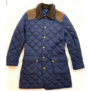 ラルフローレン(Ralph Lauren)の【美品】ラルフローレン　キルティングコート　紺　ガールズ150(ジャケット/上着)