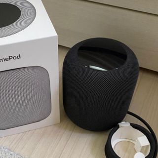 アップル(Apple)のomukudesu様 専用　HomePod 美品　保証期間内　スペースグレー(スピーカー)