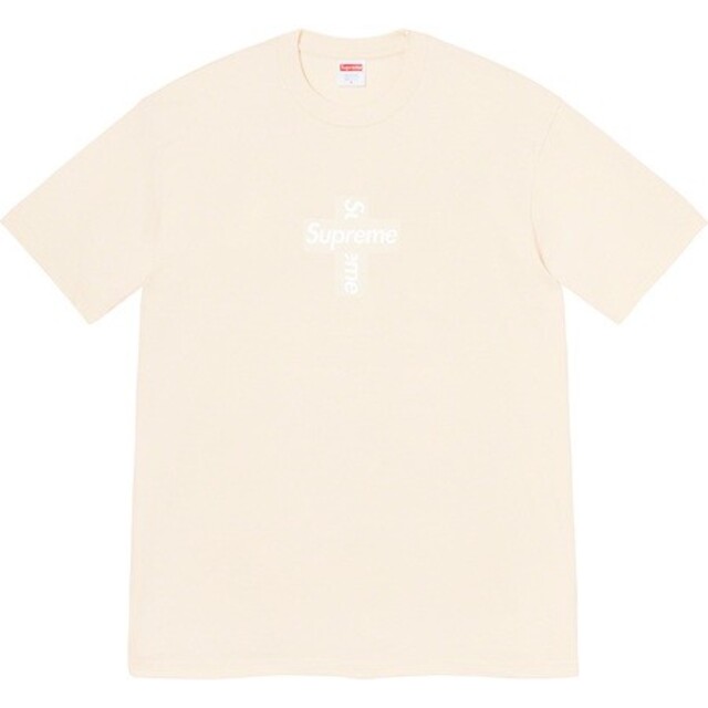 【Ｌサイズ】Supreme Cross Box Logo Tee Natural