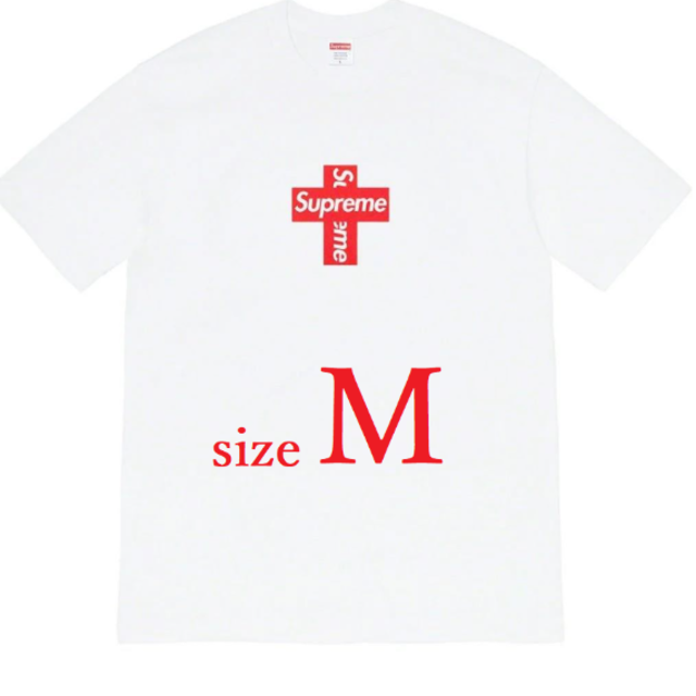 【Supreme】Cross Box Logo Tee(Mサイズ・ホワイト）