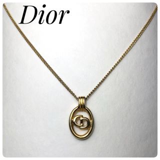 クリスチャンディオール(Christian Dior)の☆美品★　クリスチャンディオール　レディースネックレス　ゴールド　CDロゴ(ネックレス)