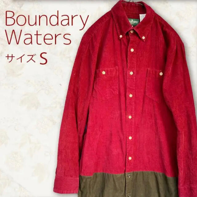 感謝の声続々！ 【Boundary Waters】ツートンカラー コーデュロイシャツ 古着女子 シャツ+ブラウス(長袖+七分)