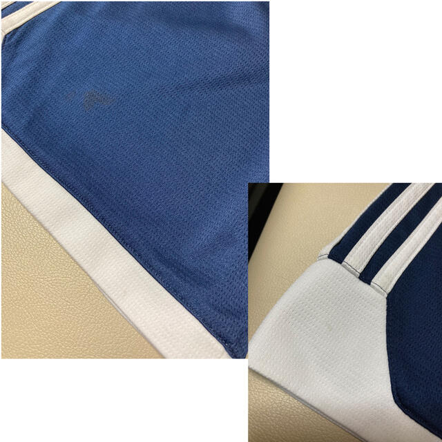 adidas(アディダス)のアディダス　ハーフパンツ　8T 130cm ネイビー　紺　白 キッズ/ベビー/マタニティのキッズ服男の子用(90cm~)(パンツ/スパッツ)の商品写真