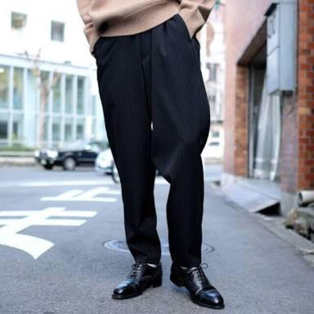 Graphpaper Selvage Wool Cook Pants ネイビー - スラックス