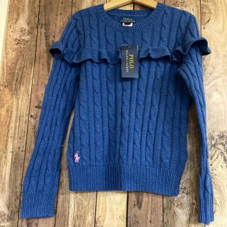 ラルフローレン(Ralph Lauren)の新品　フリルセーター　美品　カーディガン140(ニット)