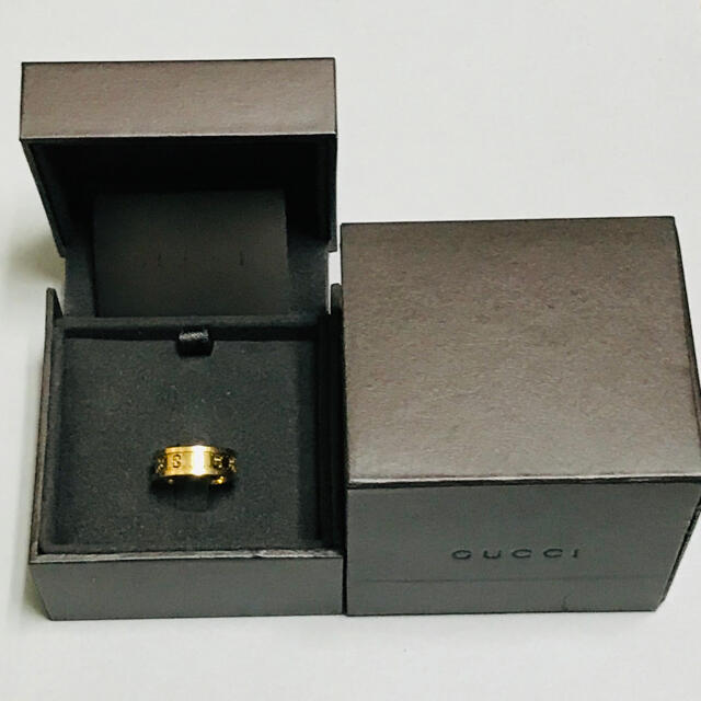 Gucci(グッチ)のGUCCI グッチ　正規品　k18 YG アイコン　リング　13号　指輪　18金 レディースのアクセサリー(リング(指輪))の商品写真