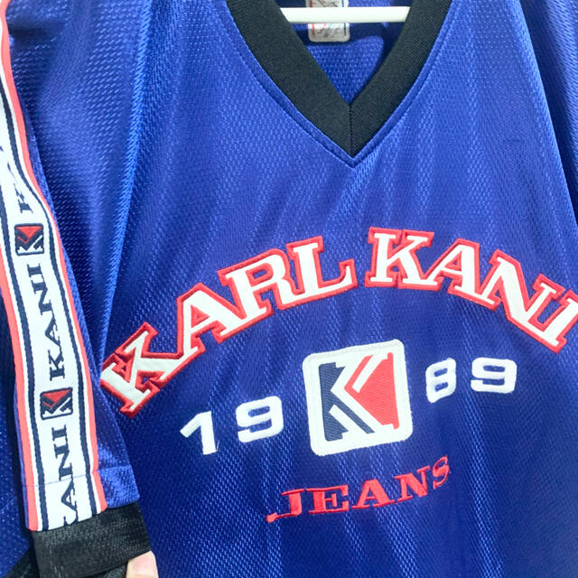 10400円 ランキング上位のプレゼント KARL KANI ゲームシャツ 刺繍 ゆるだぼ 極美品 90s