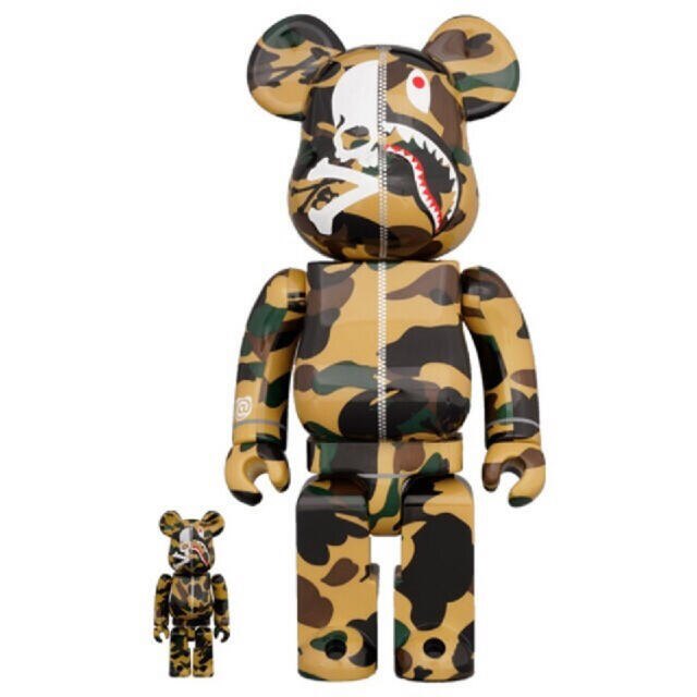 MEDICOM TOY(メディコムトイ)のMASTERMIND VS BAPE(R) BE@RBRICK100%&400% エンタメ/ホビーのフィギュア(その他)の商品写真