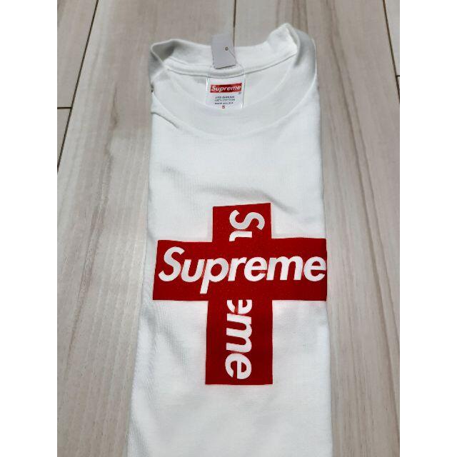 S Supreme Cross Box Logo Tee White 白Tシャツ/カットソー(半袖/袖なし)