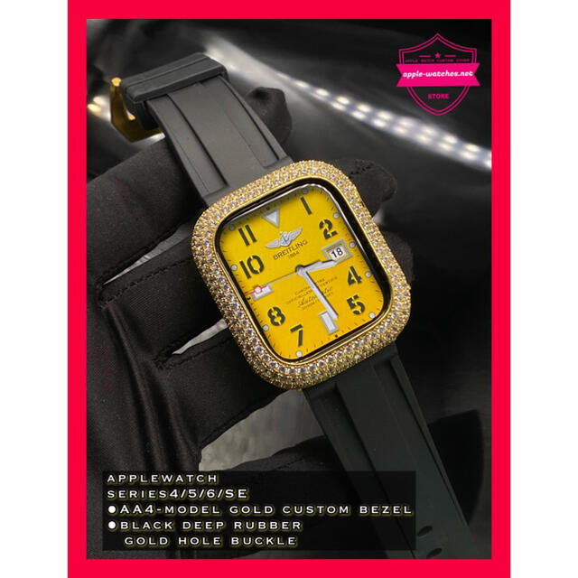 Apple Watch - 44mm専用⚫︎アップルウォッチ用カスタムカバーベルト