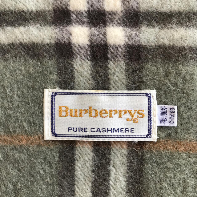 BURBERRY(バーバリー)のバーバリー マフラー カシミア カーキ グリーン レディースのファッション小物(マフラー/ショール)の商品写真