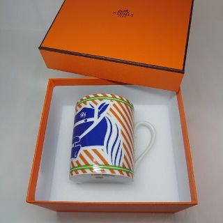 エルメス(Hermes)のエルメス クアドリガ マグカップ(ブルー)300ml×1個！(限定&入手困難)(グラス/カップ)