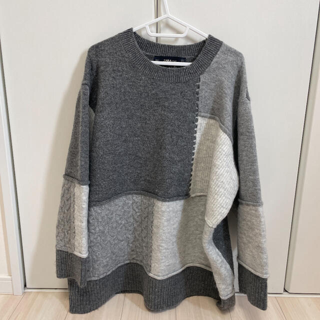 ZARA(ザラ)の専用★ZARA パッチワークニット　バースデーバッシュ　mite LAVU  レディースのトップス(ニット/セーター)の商品写真