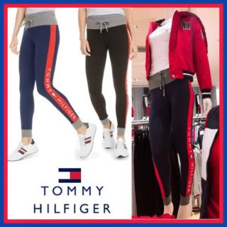 トミーヒルフィガー(TOMMY HILFIGER)のTommy★トミー フィルフィガー レギンス サイド ロゴ ブラック US/M(レギンス/スパッツ)