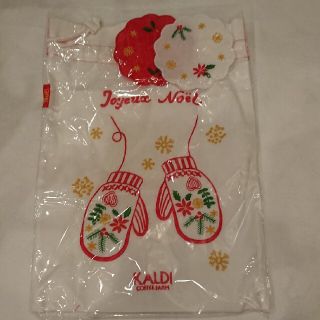 カルディ(KALDI)の未使用!KALDI クリスマス刺繍バッグ(その他)