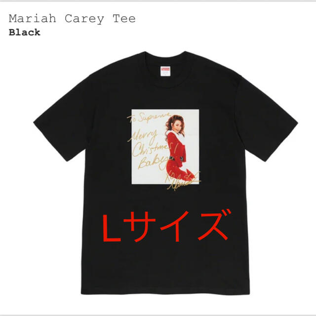 supreme Mariah Carey tee 黒L マライヤステッカー付