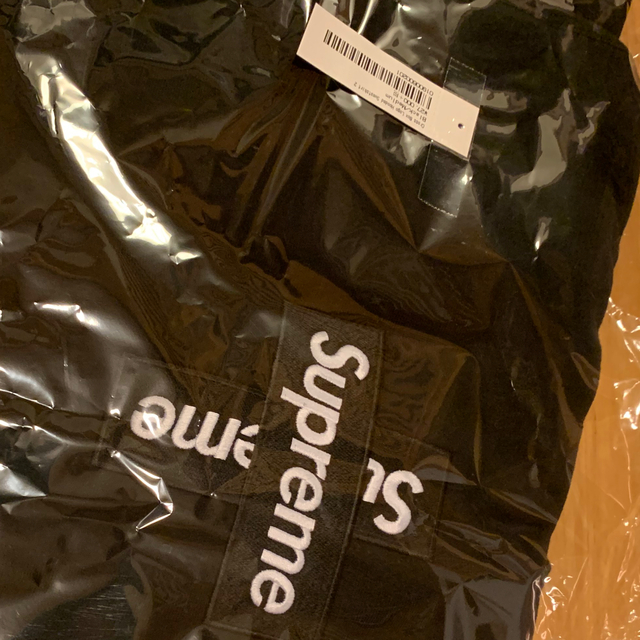 M 黒 Supreme box logo cross hooded シュプリーム