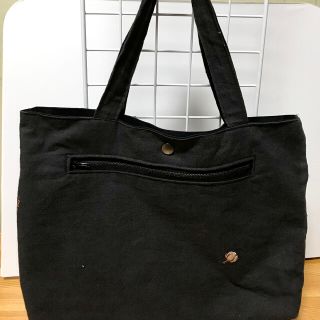 黒色刺繍リネンのバッグ(バッグ)