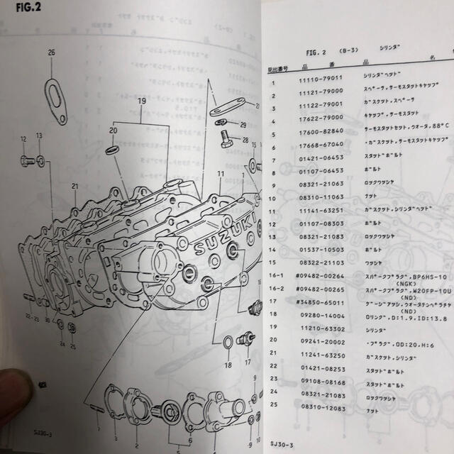 スズキ(スズキ)のジムニー　SJ30 後期型パーツカタログ　1987-8 自動車/バイクの自動車(その他)の商品写真