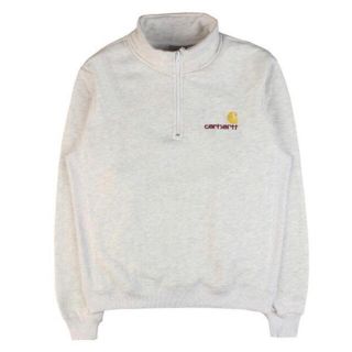 カーハート(carhartt)のCarhartt ハーフジップ グレー 白 ホワイト(トレーナー/スウェット)