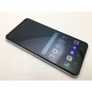 エルジーエレクトロニクス(LG Electronics)の【SIMフリー】【美品】au isai V30+ LGV35 シルバー 306(スマートフォン本体)