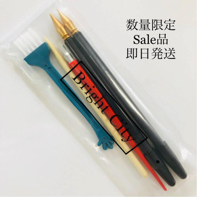 【即日発送】お買い得☆効率アップ スクラッチアートペン 5点セット エンタメ/ホビーのアート用品(絵筆)の商品写真