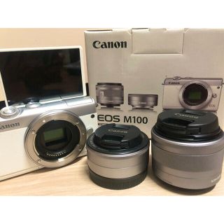 Canon EOS M100 ダブルレンズキット EOSM100WH-WLK