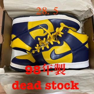 ナイキ(NIKE)の98年製　激レア🌹ダンク　dead stock 28.5cm ミシガン(スニーカー)