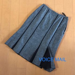 ヴォイスメール(VOICEMAIL)の【美品】ヴォイスメール ツイード プリーツ スカート(ひざ丈スカート)