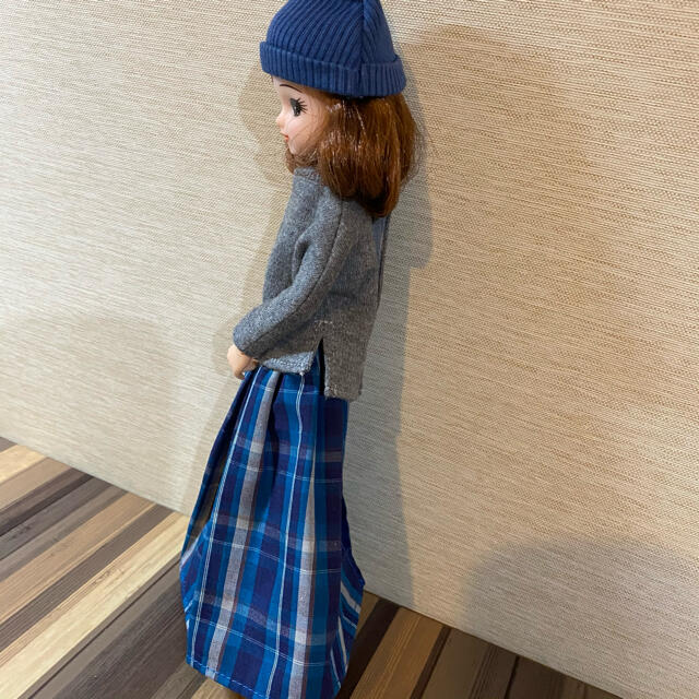 リカちゃん ハンドメイド ブルーコーデ3点セット ハンドメイドのぬいぐるみ/人形(人形)の商品写真