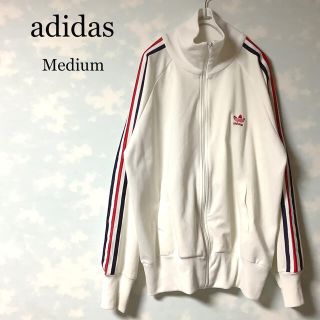 アディダス(adidas)のadidas originals トラックトップ ホワイト ヴィンテージ古着(ジャージ)